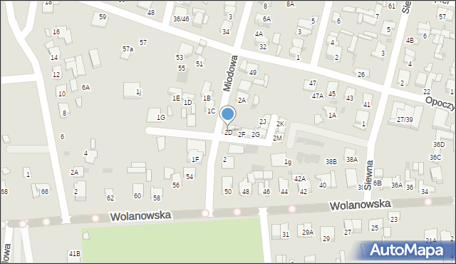 Radom, Miodowa, 2D, mapa Radomia