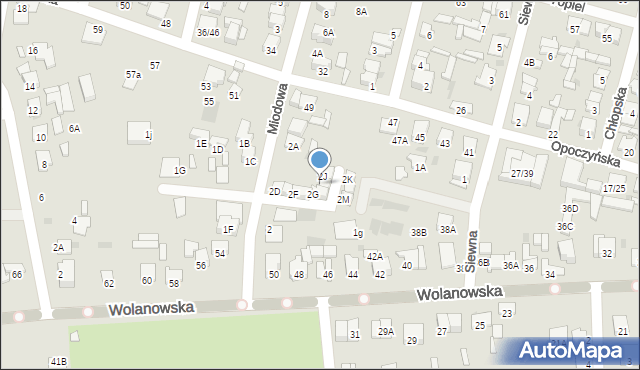 Radom, Miodowa, 2H, mapa Radomia