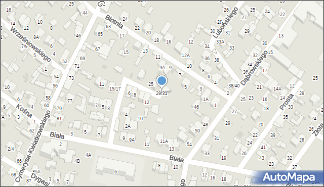 Radom, Mikołaja z Radomia, 29/31, mapa Radomia