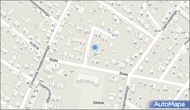 Radom, Mikołaja z Radomia, 2A, mapa Radomia