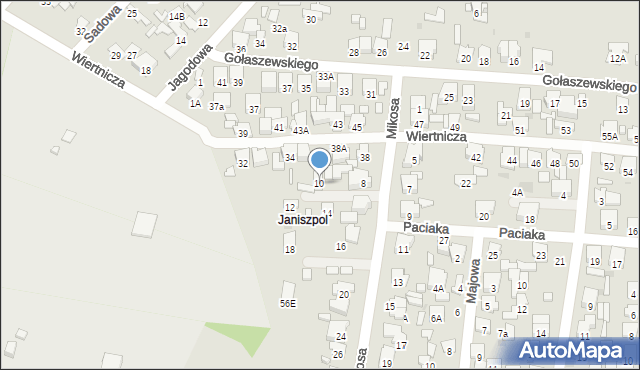 Radom, Mikosa Władysława, 10, mapa Radomia