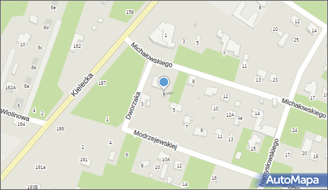 Radom, Michałowskiego Piotra, 6, mapa Radomia