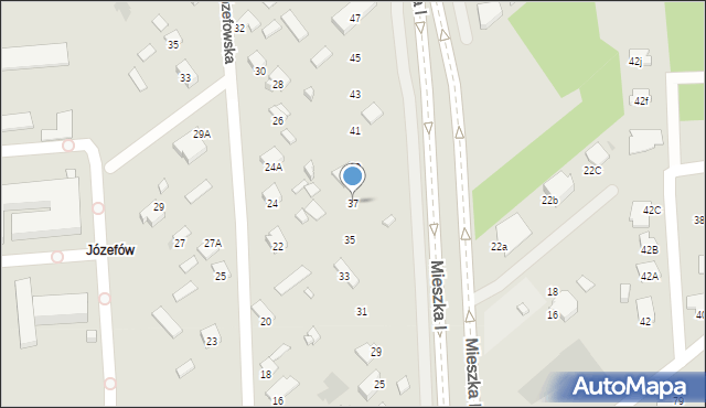 Radom, Mieszka I, 37, mapa Radomia