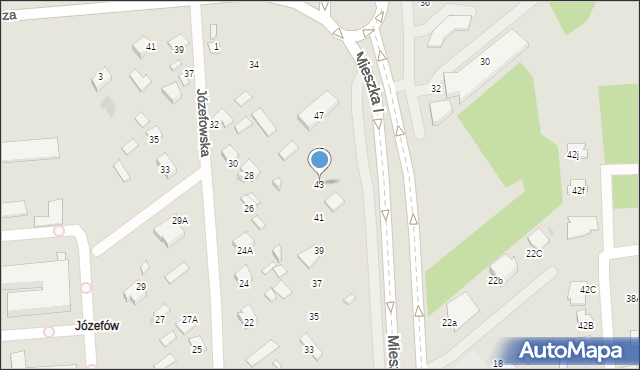 Radom, Mieszka I, 43, mapa Radomia