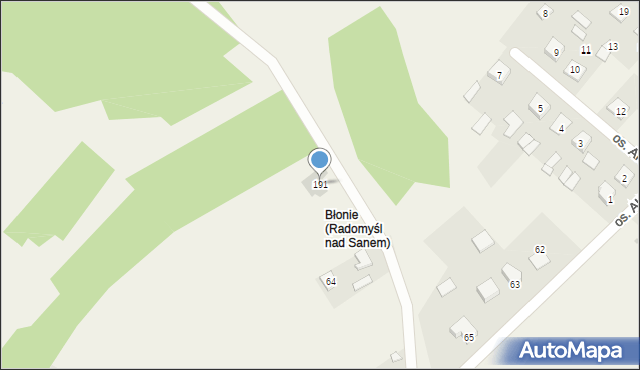 Radomyśl nad Sanem, Mickiewicza Adama, 191, mapa Radomyśl nad Sanem