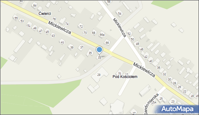 Radomyśl nad Sanem, Mickiewicza Adama, 33, mapa Radomyśl nad Sanem