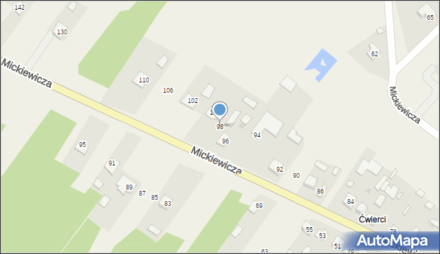 Radomyśl nad Sanem, Mickiewicza Adama, 98, mapa Radomyśl nad Sanem