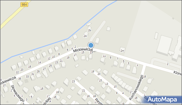 Radomyśl Wielki, Mickiewicza Adama, 13, mapa Radomyśl Wielki
