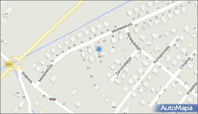 Radomyśl Wielki, Mickiewicza Adama, 49, mapa Radomyśl Wielki