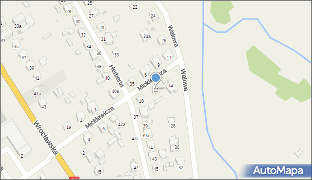 Radwanice, Mickiewicza Adama, 12, mapa Radwanice