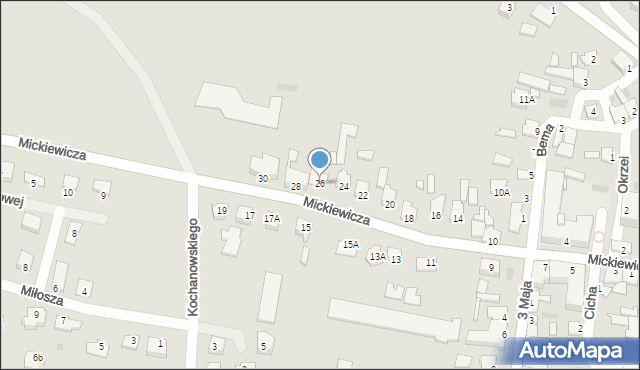 Radymno, Mickiewicza Adama, 26, mapa Radymno