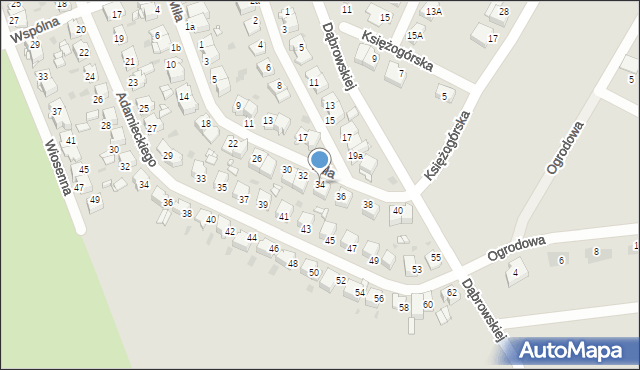 Radzionków, Miła, 34, mapa Radzionków