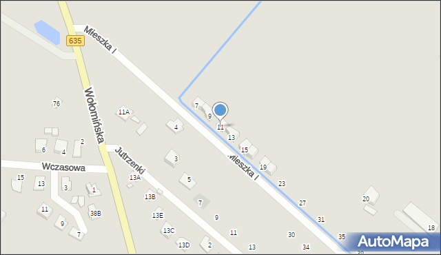 Radzymin, Mieszka I, 11, mapa Radzymin