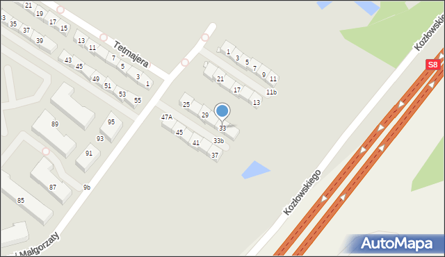 Radzymin, Mistrza i Małgorzaty, 33, mapa Radzymin