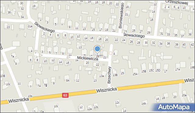 Radzyń Podlaski, Mickiewicza Adama, 19, mapa Radzyń Podlaski