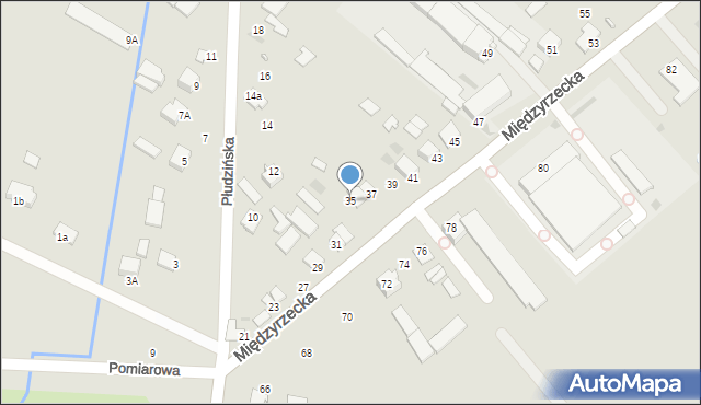 Radzyń Podlaski, Międzyrzecka, 35, mapa Radzyń Podlaski