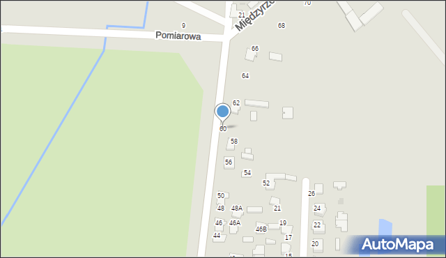 Radzyń Podlaski, Międzyrzecka, 60, mapa Radzyń Podlaski