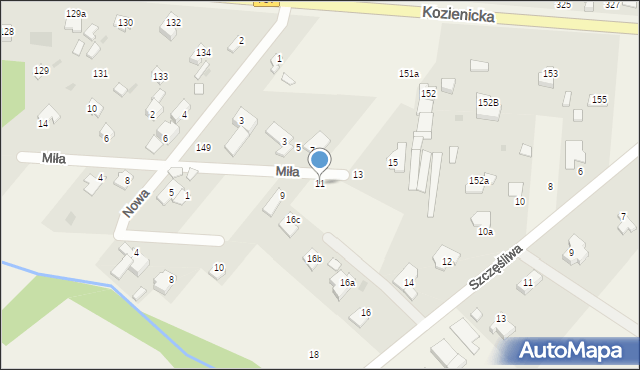 Rajec Poduchowny, Miła, 11, mapa Rajec Poduchowny