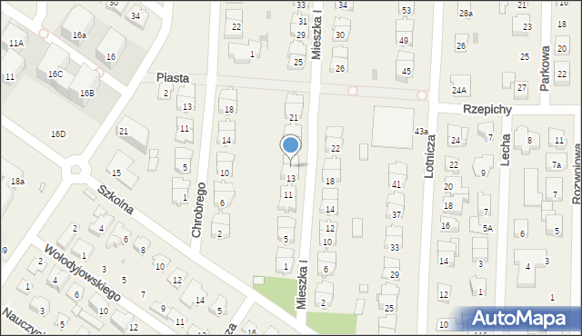 Raszyn, Mieszka I, 15, mapa Raszyn