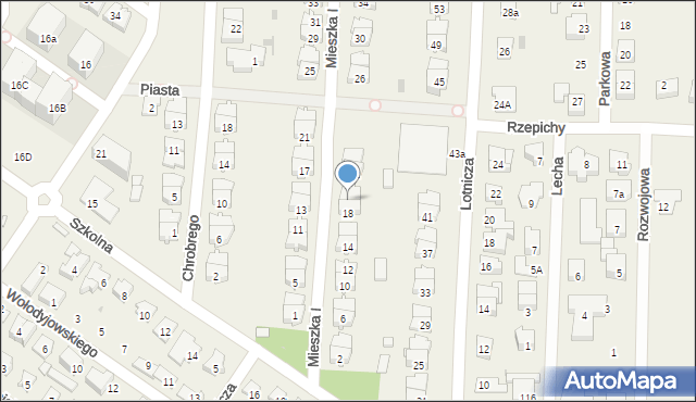 Raszyn, Mieszka I, 20, mapa Raszyn