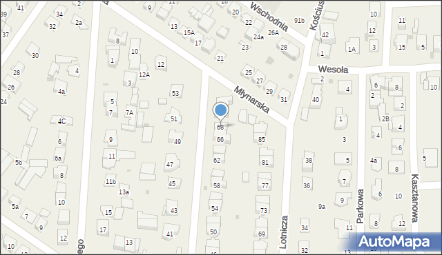 Raszyn, Mieszka I, 68, mapa Raszyn