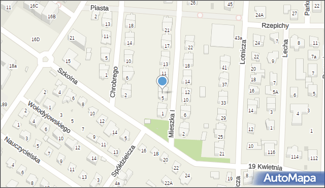 Raszyn, Mieszka I, 7, mapa Raszyn