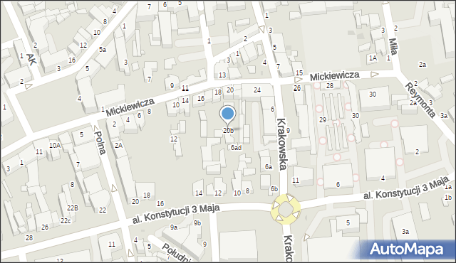 Rawa Mazowiecka, Mickiewicza Adama, 22a, mapa Rawa Mazowiecka