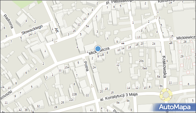Rawa Mazowiecka, Mickiewicza Adama, 4, mapa Rawa Mazowiecka