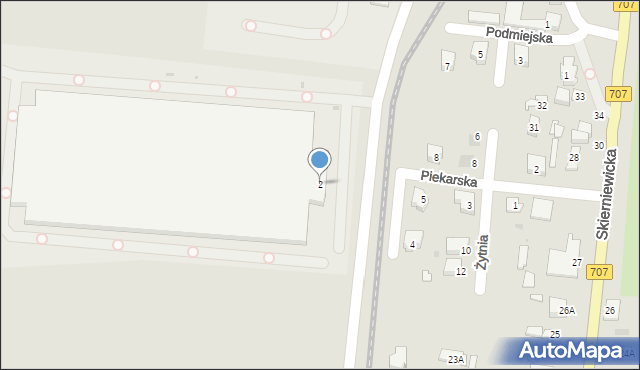 Rawa Mazowiecka, Miodowa, 2, mapa Rawa Mazowiecka