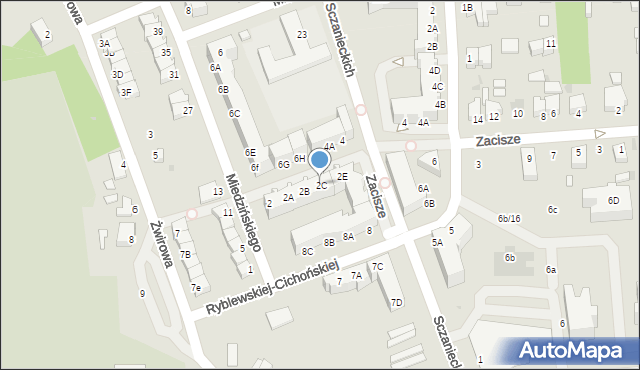 Rawicz, Miedzińskiego Józefa, 2C, mapa Rawicz