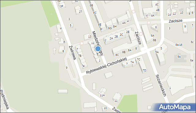 Rawicz, Miedzińskiego Józefa, 3, mapa Rawicz