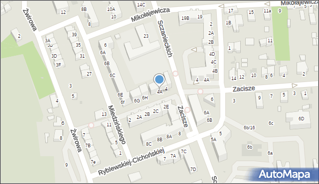 Rawicz, Miedzińskiego Józefa, 4A, mapa Rawicz