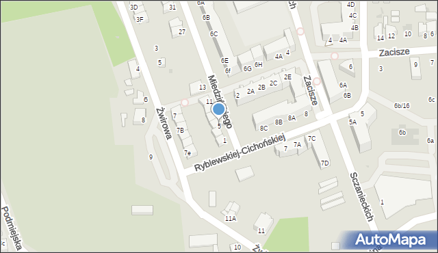 Rawicz, Miedzińskiego Józefa, 5, mapa Rawicz