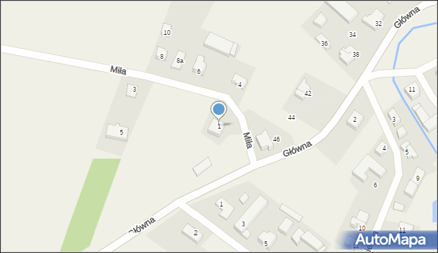 Rębielcz, Miła, 1, mapa Rębielcz