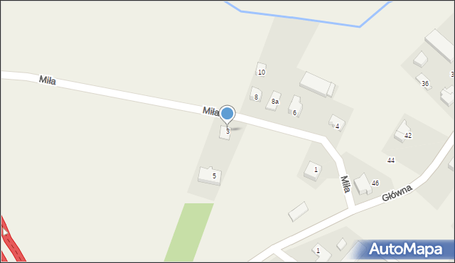 Rębielcz, Miła, 3, mapa Rębielcz