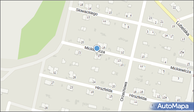 Rejowiec Fabryczny, Mickiewicza Adama, 19, mapa Rejowiec Fabryczny