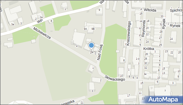 Reszel, Mickiewicza Adama, 2A, mapa Reszel