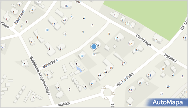 Rewal, Mieszka I, 12, mapa Rewal