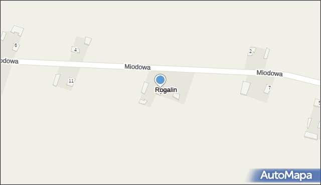 Rogalin, Miodowa, 9, mapa Rogalin