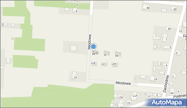 Rogów, Miodowa, 9a, mapa Rogów