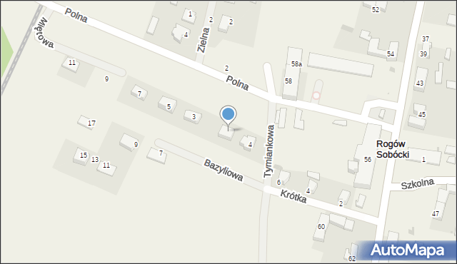 Rogów Sobócki, Miętowa, 1, mapa Rogów Sobócki