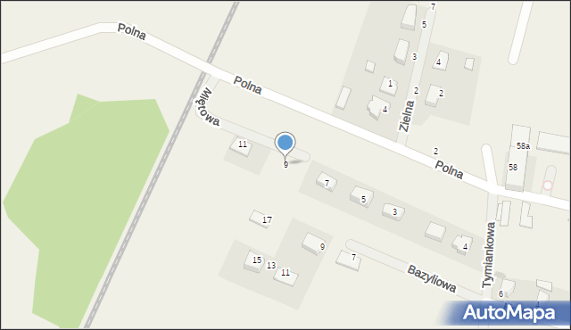 Rogów Sobócki, Miętowa, 9, mapa Rogów Sobócki