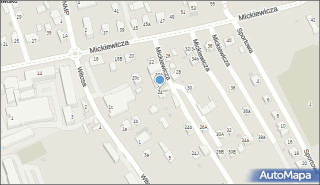 Ropczyce, Mickiewicza Adama, 24, mapa Ropczyce