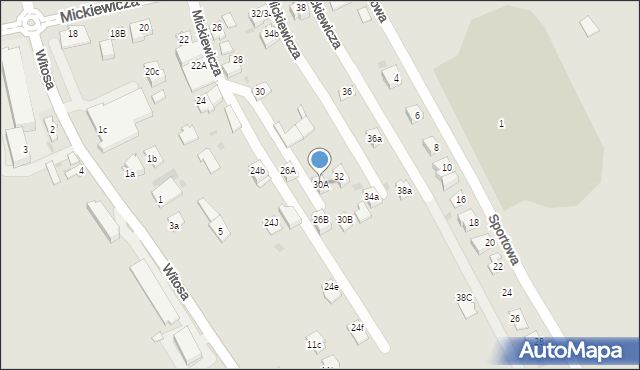 Ropczyce, Mickiewicza Adama, 30A, mapa Ropczyce