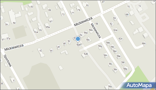 Ropczyce, Mickiewicza Adama, 52A, mapa Ropczyce
