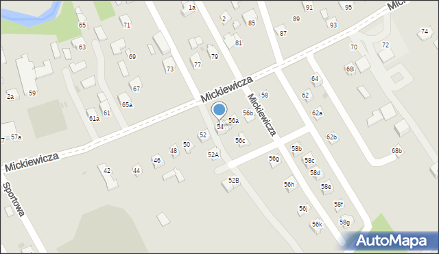 Ropczyce, Mickiewicza Adama, 54, mapa Ropczyce