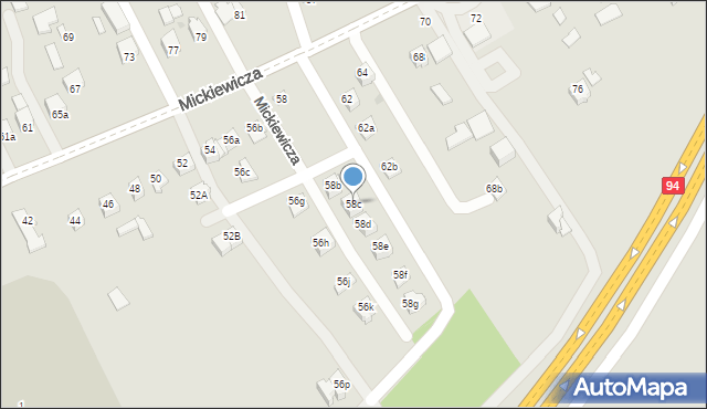 Ropczyce, Mickiewicza Adama, 58c, mapa Ropczyce