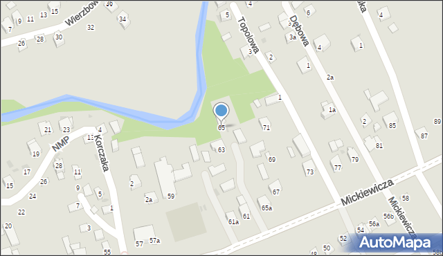 Ropczyce, Mickiewicza Adama, 65, mapa Ropczyce
