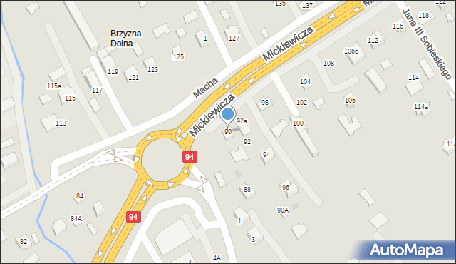 Ropczyce, Mickiewicza Adama, 90, mapa Ropczyce