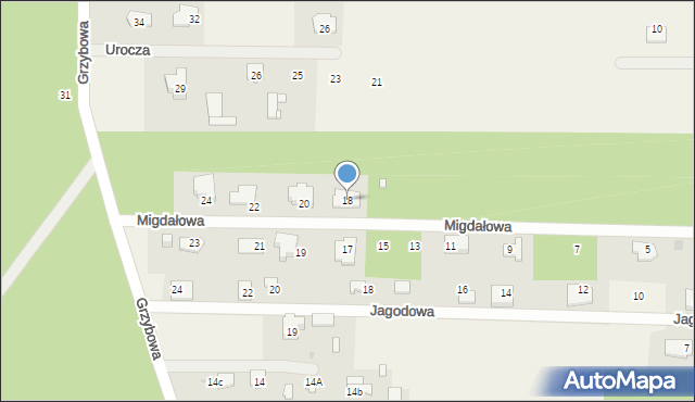 Rozalin, Migdałowa, 18, mapa Rozalin